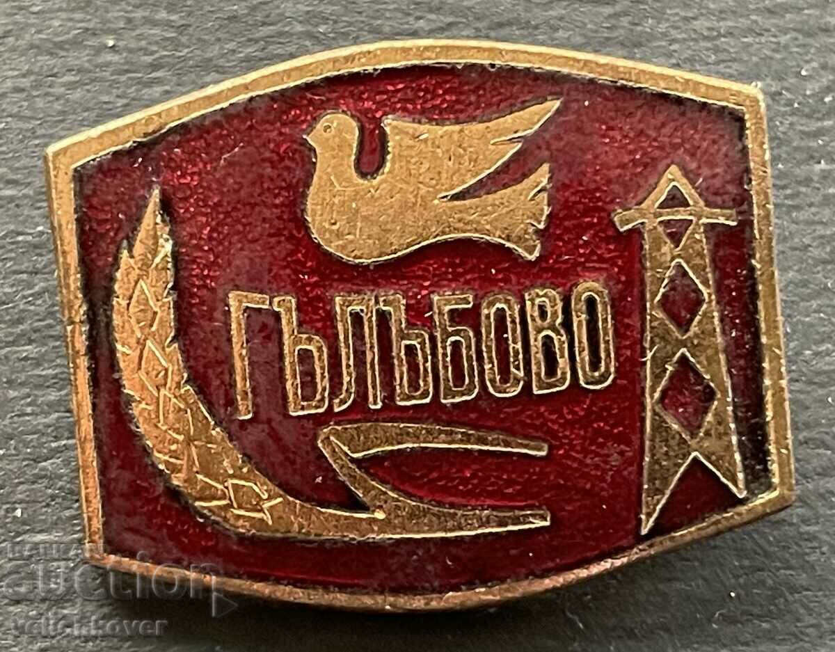 38844 България знак герб град Гълабово емайл 60-те г.