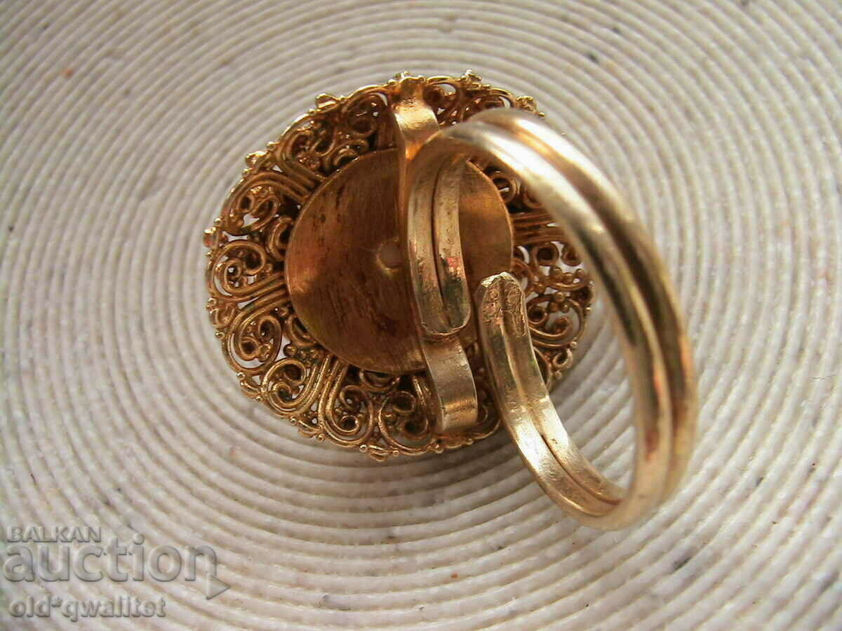 RING, Silver 925 with est. Pearl, gilding - 5 RING, Silver 925 with est. Pearl, gilding - 5