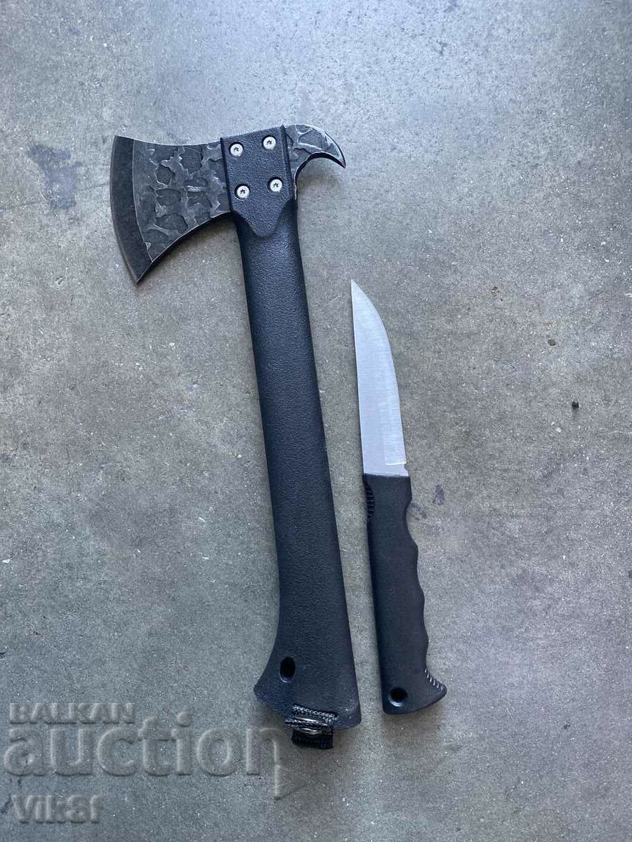 Hatchet/tomahawk/ + knife+sharpener