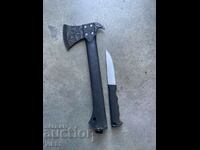 Hatchet/tomahawk/ + knife+sharpener