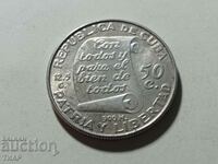 50 centavos Cuba 1953 Silver-0.01 cent