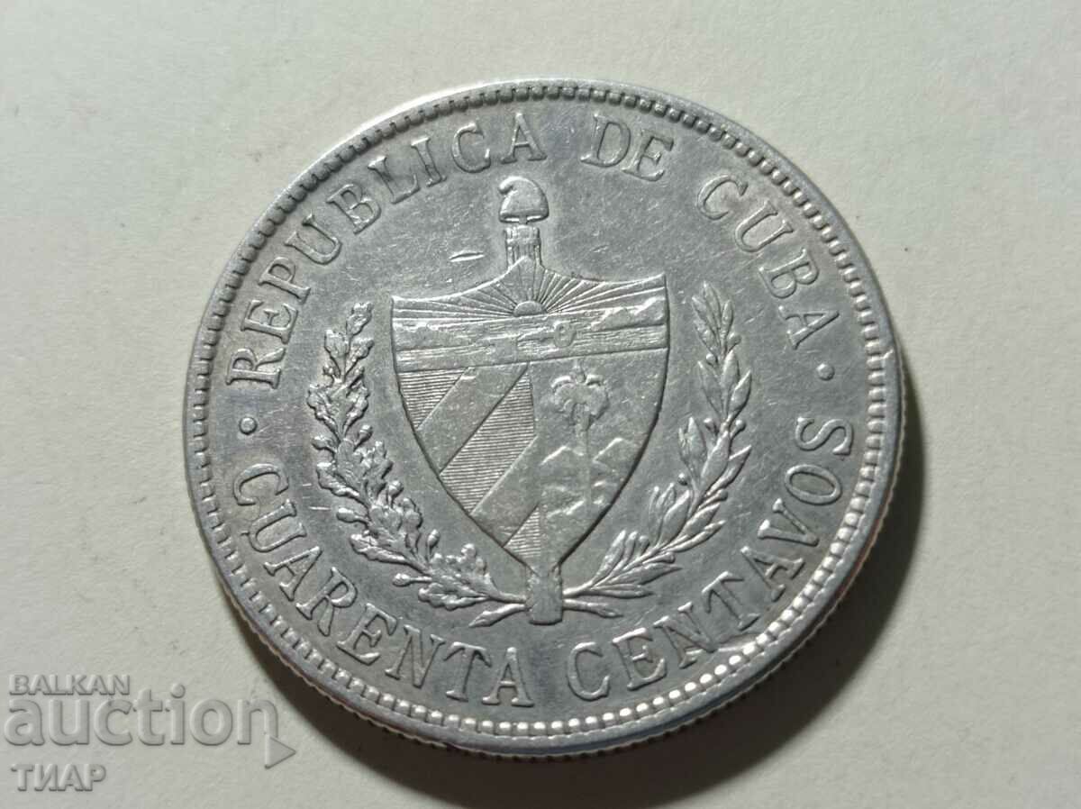 40 centavos Cuba 1915 Silver-0.01 st