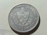 40 centavos Cuba 1915 Silver-0,01 st