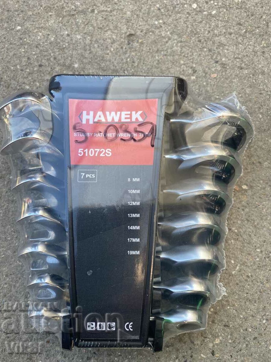 Auction HAWEK HW-51072S Short Ratchet Wrench Set 8-19mm Auction HAWEK HW-51072S Short Ratchet Wrench Set 8-19mm