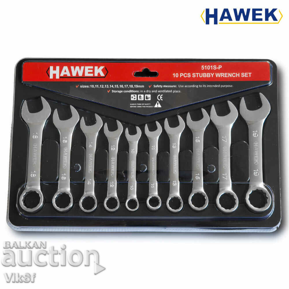 Set chei scurte 10-19 mm HAWEK HW-5101S-P