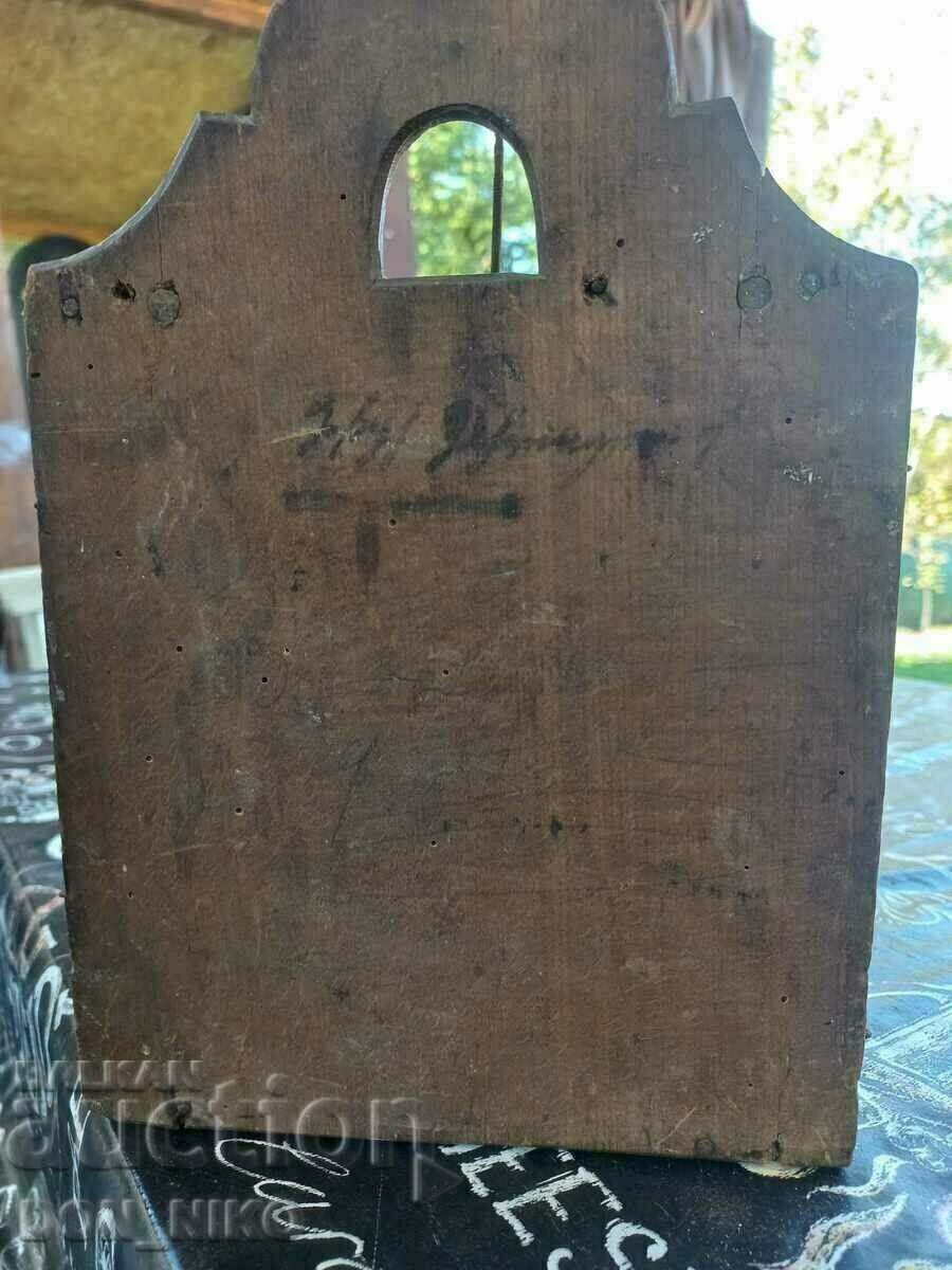 Auction Antique primitive wall clock 18th century Auction Antique primitive wall clock 18th century