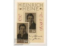 1972 GDR. 175 years since the birth of Heinrich Heine - Poet. Block