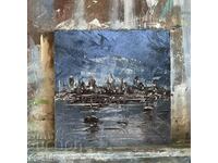 Seascape - Small Oil Painting - Sea City