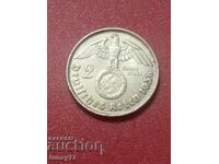 SILVER COIN 2 Reichsmarks 1938 Nazi Germany Silver