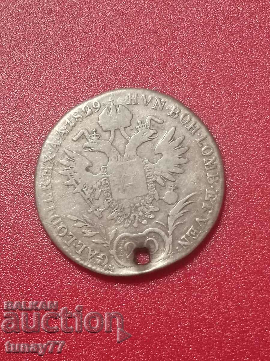 20 Kreuzer 1829 - Austria Silver coin