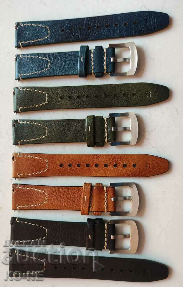 Leather straps 20mm - 5 Leather straps 20mm - 5