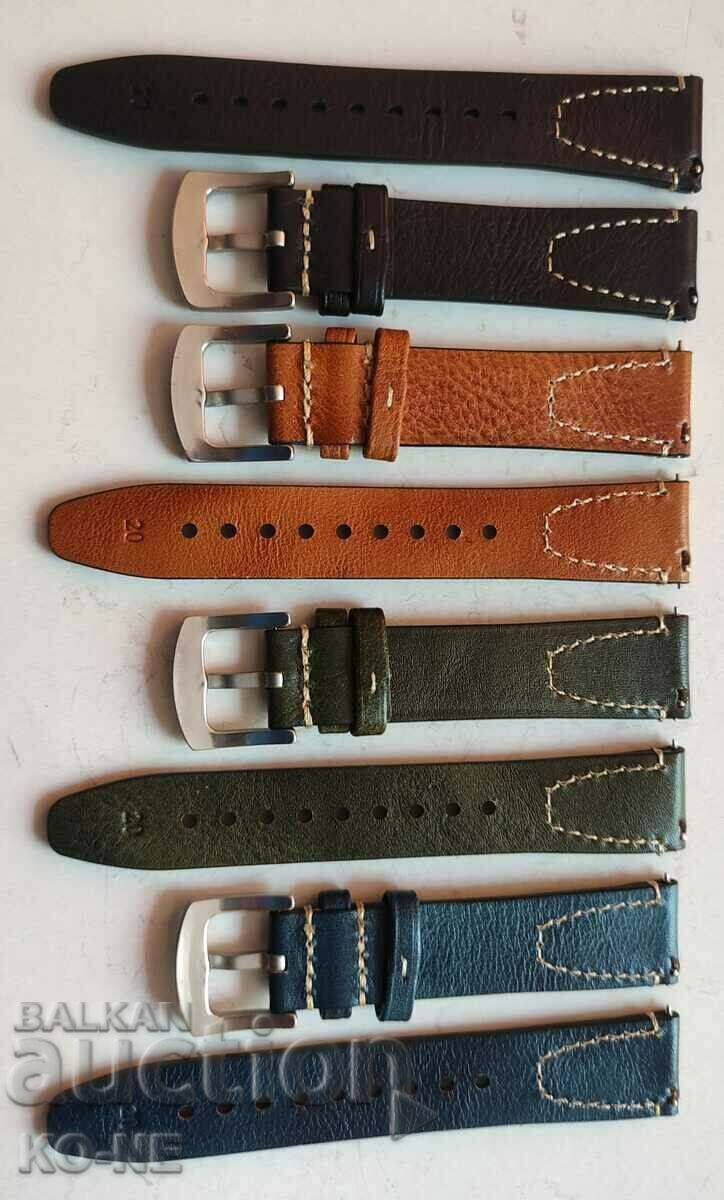 Leather straps 20mm - 6 Leather straps 20mm - 6