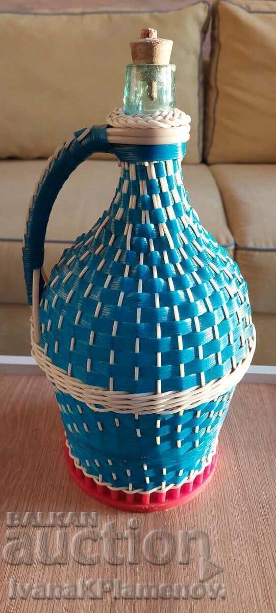 Auction Damajana knitted retro height 35cm Auction Damajana knitted retro height 35cm