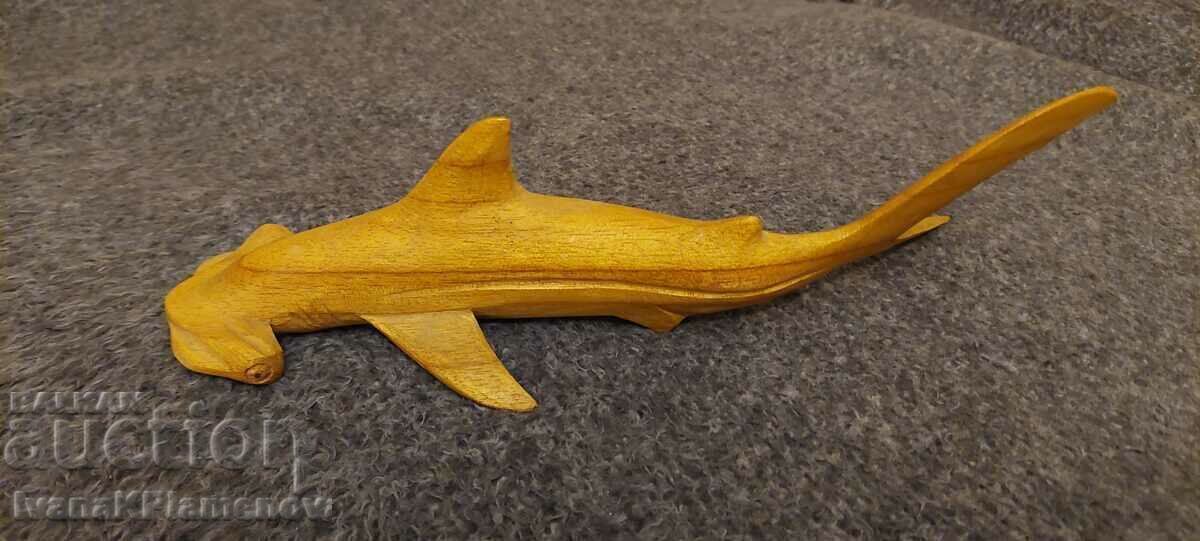 Auction Carved shark Auction Carved shark
