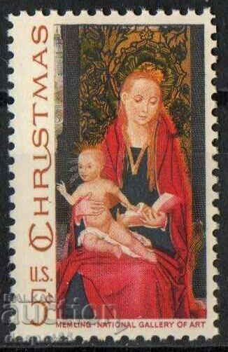 1967. USA. Christmas brand - Madonna and Child.