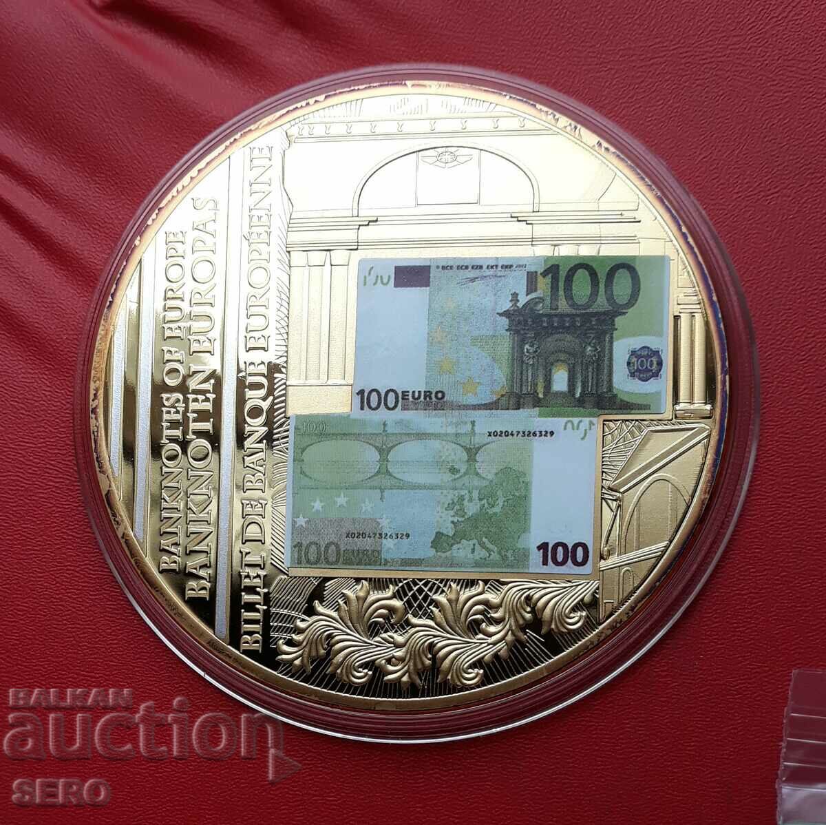 Uniunea Europeana-medalie 2011-bancnota euro 100 euro