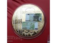 Uniunea Europeana-medalie 2011-bancnota euro 100 euro