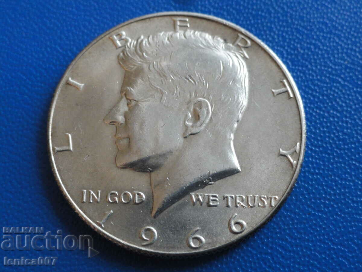 SUA 1966 - 1/2 dolar - 5 SUA 1966 - 1/2 dolar - 5