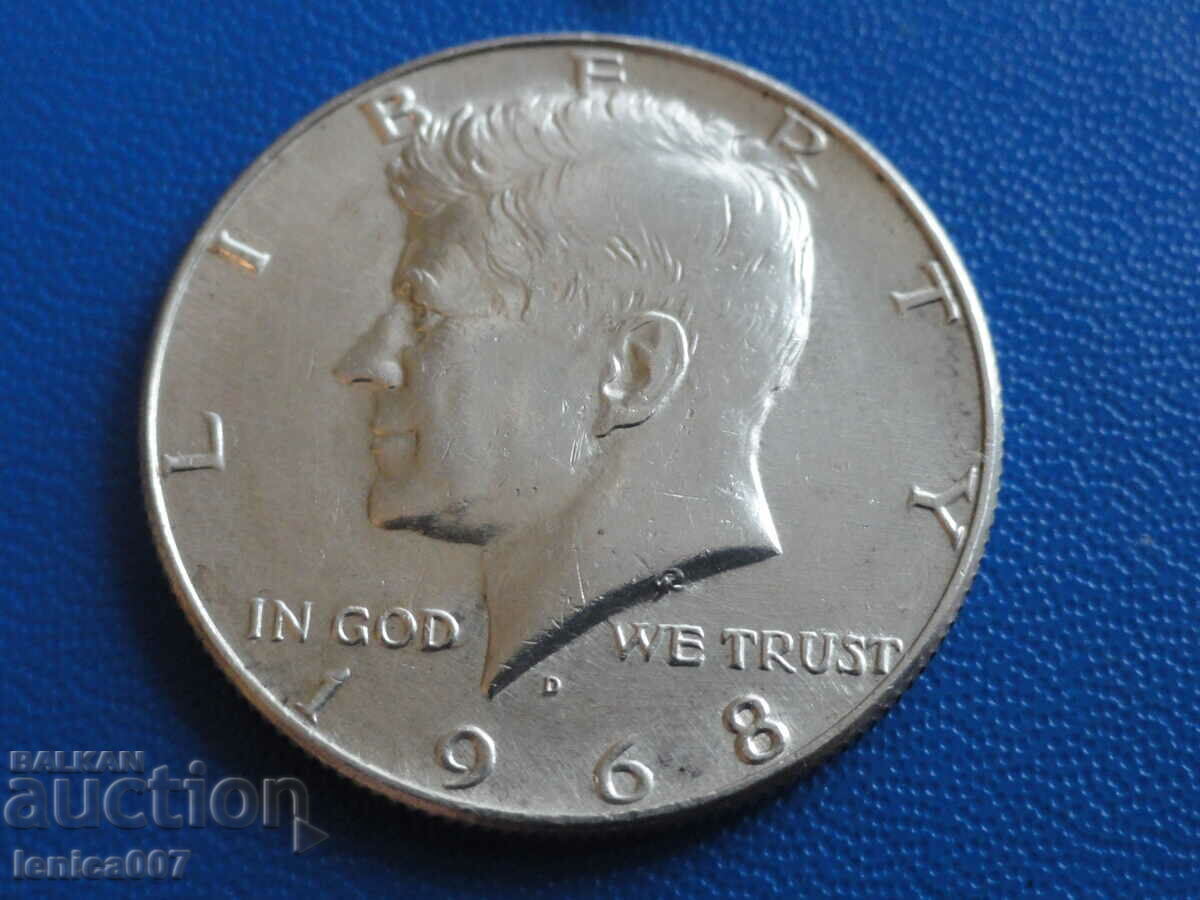 ΗΠΑ 1968 - 1/2 δολάριο (D) - 5 ΗΠΑ 1968 - 1/2 δολάριο (D) - 5