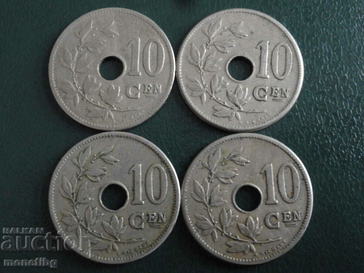 Βέλγιο 1903-04-05-06 - 10 εκατοστά (4 τεμάχια) - 6