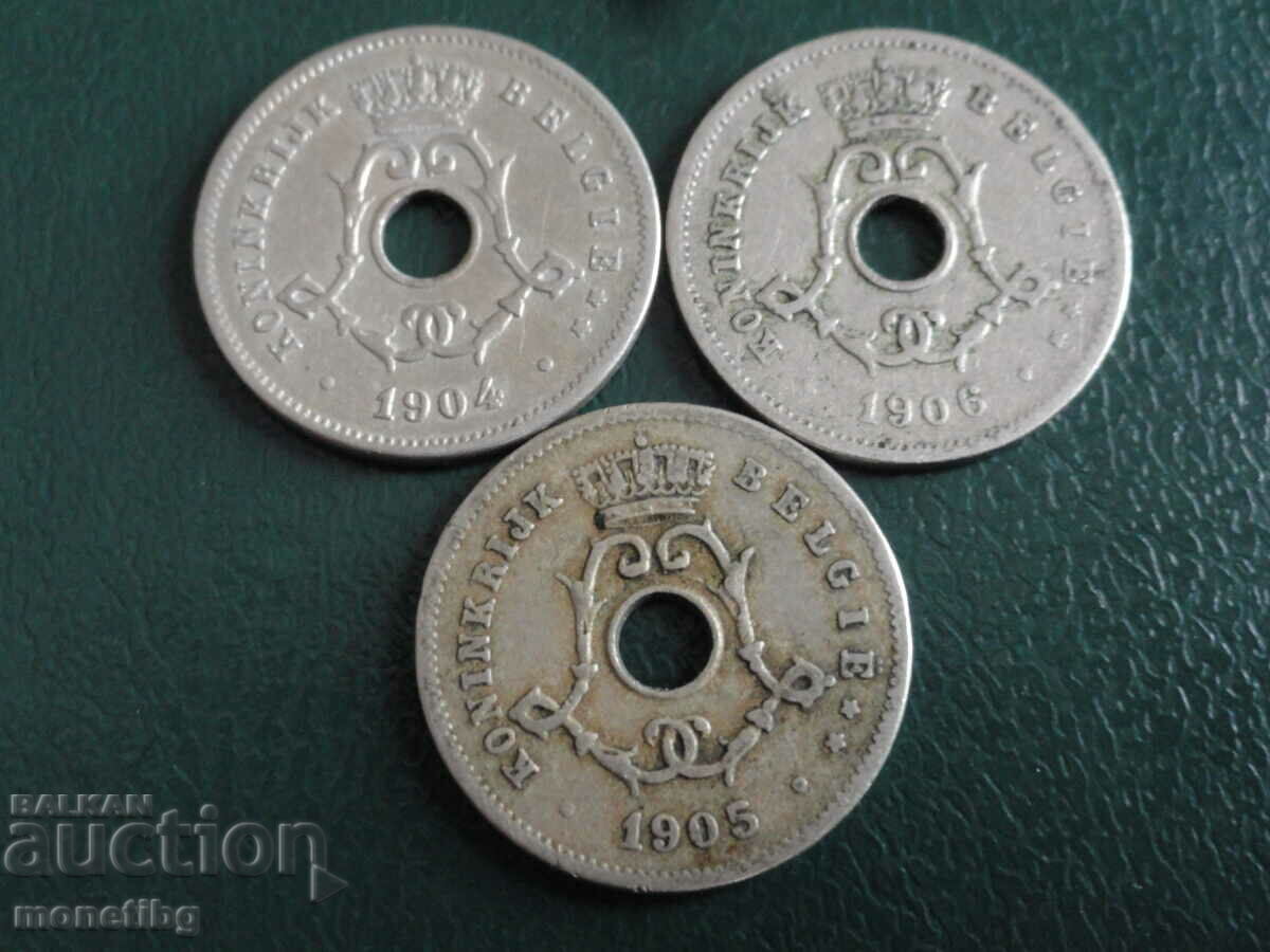 Auction  Belgium 1904-05-06 - 5 centimes (3 pieces)