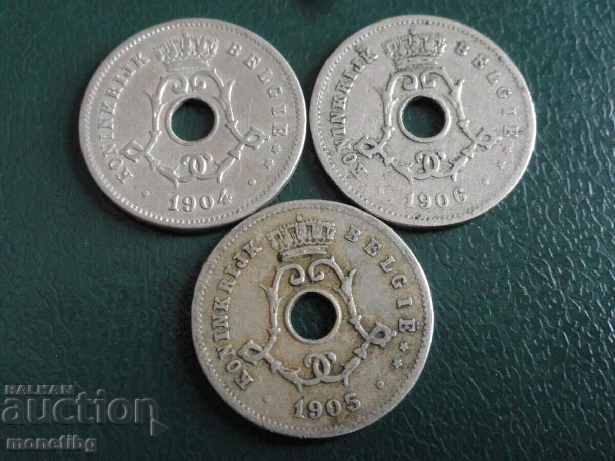 Belgium 1904-05-06 - 5 centimes (3 pieces) - 5