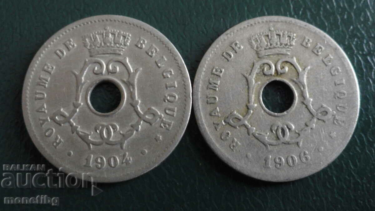 Δημοπρασία Βέλγιο 1904-06 - 5 εκατοστά (2 τεμάχια) Δημοπρασία Βέλγιο 1904-06 - 5 εκατοστά (2 τεμάχια)