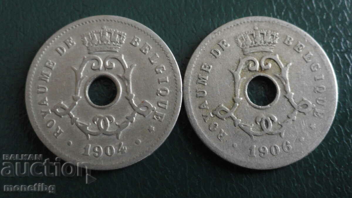 Belgium 1904-06 - 5 centimes (2 pieces)