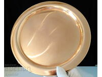 Massive copper tray, plate 470 g.