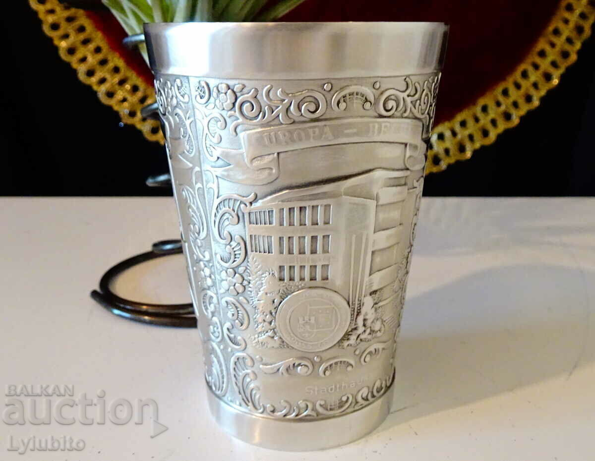 Auction  Europa pewter wine glass.