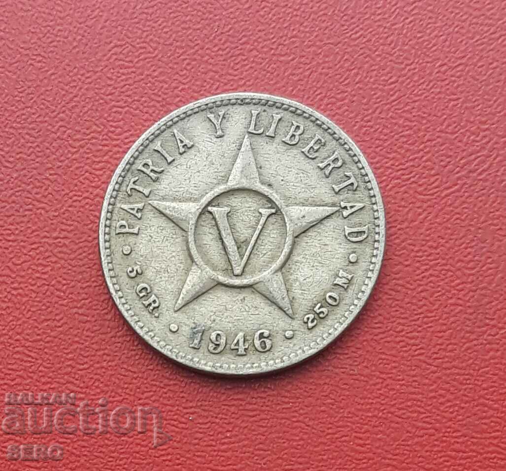 Cuba-5 centavos 1946