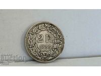 2 Fr. Year 1886 RARE SILVER B Z C !!!!