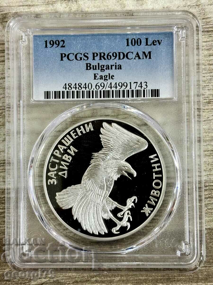 100 BGN 1992 PR 69 DCAM Eagle