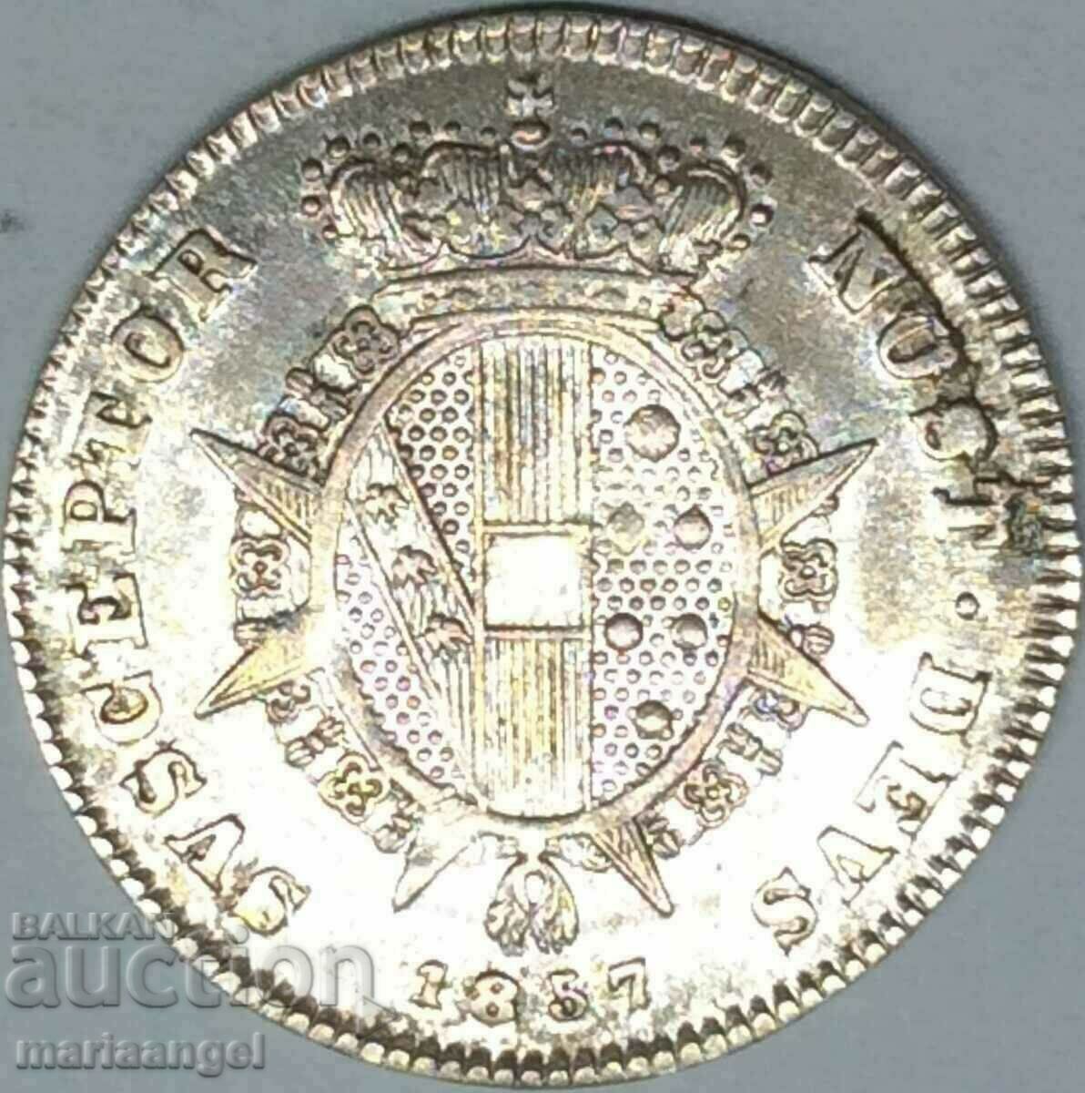 1/2 Paolo 1857 Italy Florence Leopoldo d'Lorena Patina