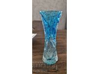 Kurt Wokan - German vase - blue glass bark 1970