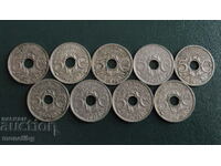 France 1924-39 - 5 centimes (9 pieces)