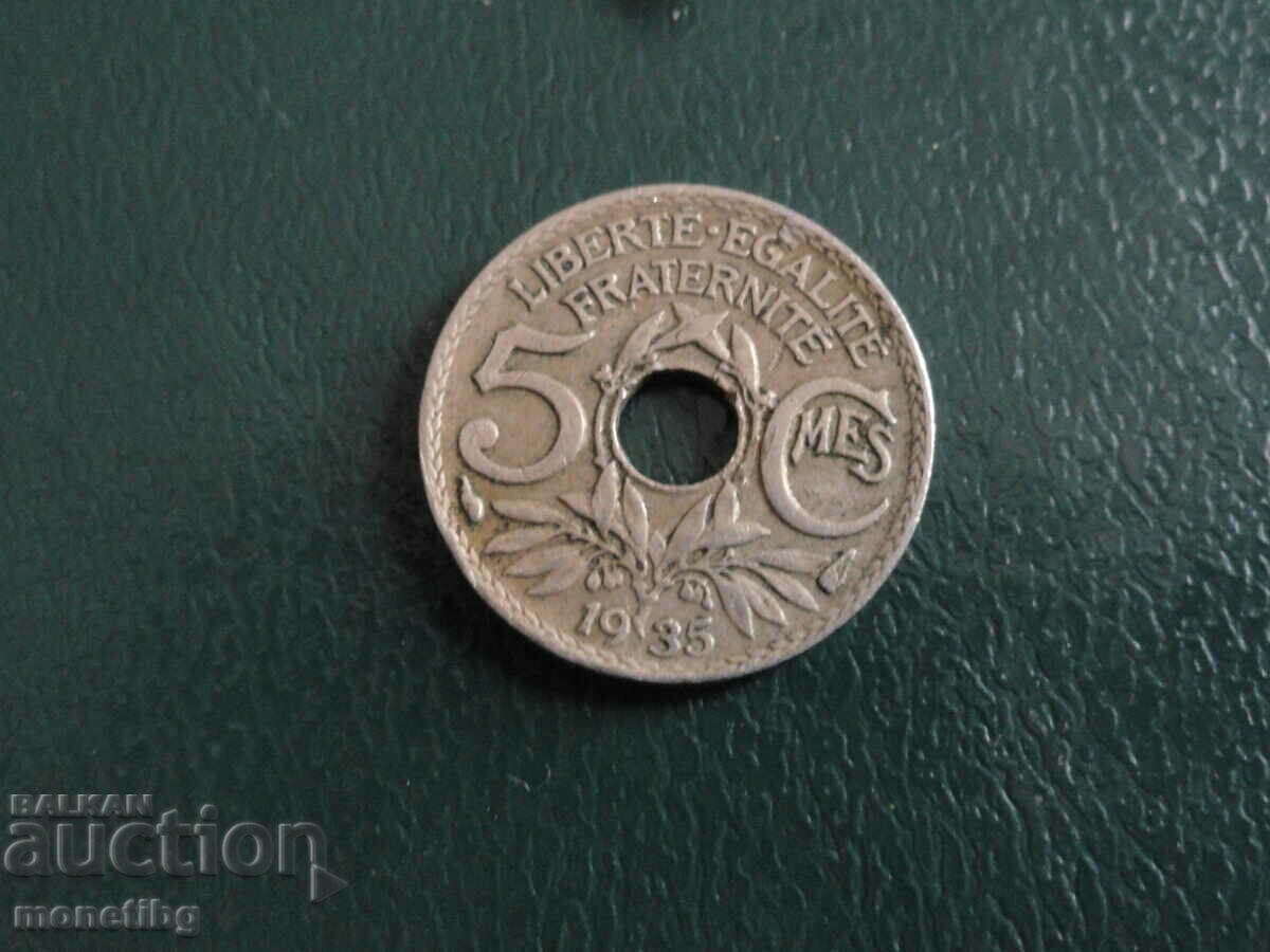France 1935 - 5 centimeters - 5 France 1935 - 5 centimeters - 5