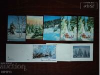 7 pcs. Winter mail. cards from the 60s-70s traveled + 1 new one