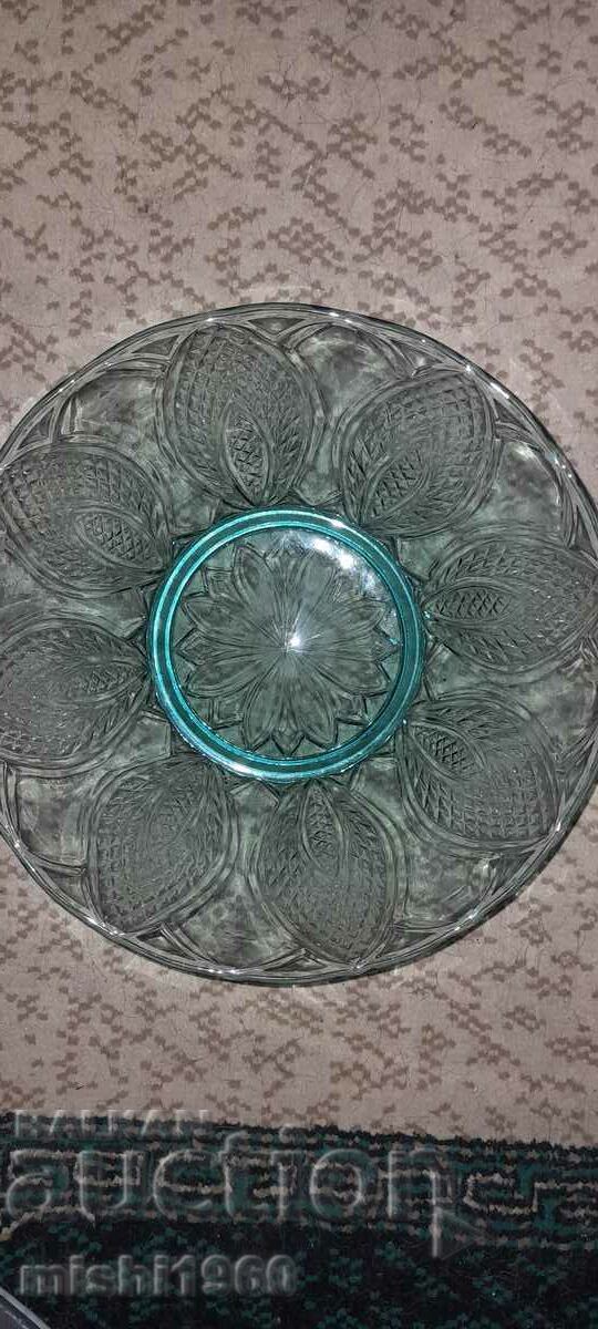 Auction  Old glass fruit bowl