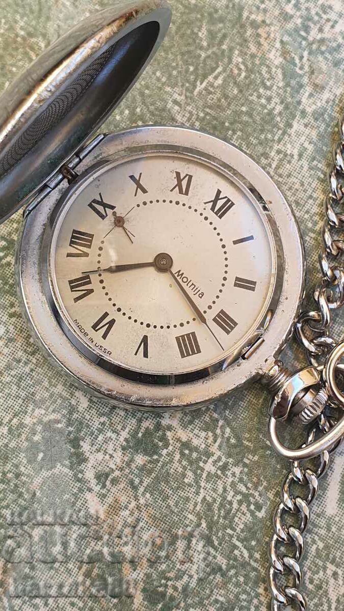 Pocket watch Lightning Molnija Dandelion