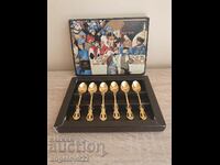 Coffee spoons with gold plating!!!