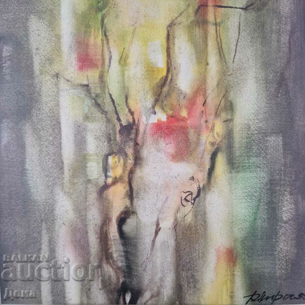 Auction Grigoris Pimpas watercolor 1986 Auction Grigoris Pimpas watercolor 1986