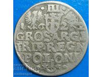 Πολωνία 3 groszy (τρόικα) 1622 Sigismund III ασήμι - σπάνιο