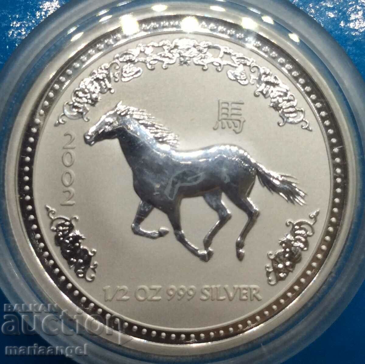 Австралия 50 цента 2002 UNC PROOF Елизабет II рядка