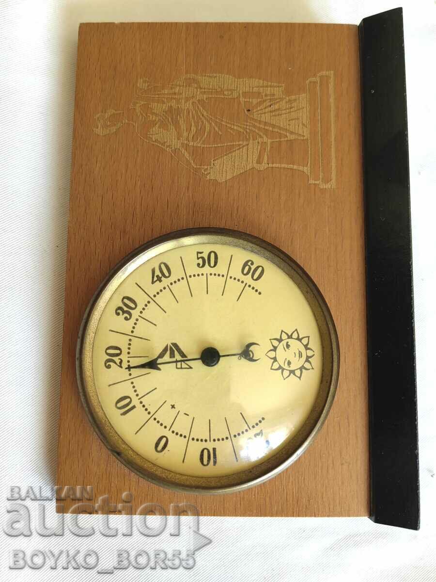 Original Russian Social USSR Table Thermometer from the 1970s.