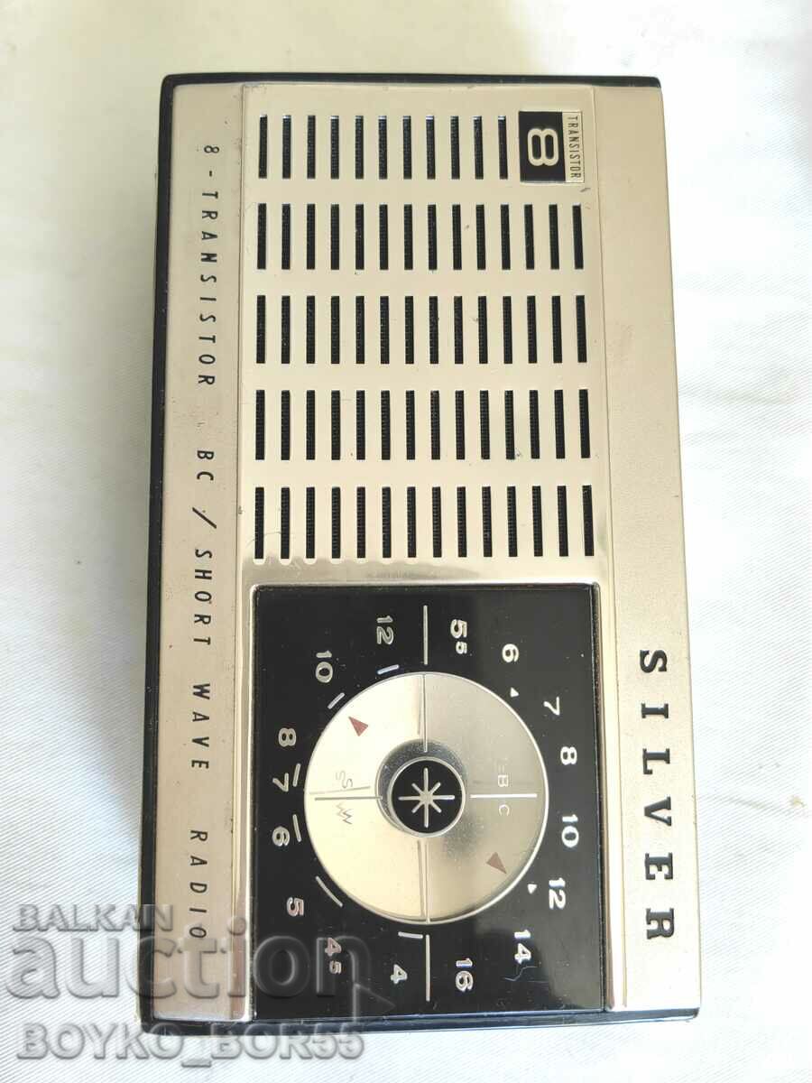 Σπάνιος Γνήσιος Ιαπωνικός ραδιοφωνικός δέκτης τρανζίστορ SILVER με τιμή 57.00 BGN | € 29.14 Σπάνιος Γνήσιος Ιαπωνικός ραδιοφωνικός δέκτης τρανζίστορ SILVER με τιμή 57.00 BGN | € 29.14