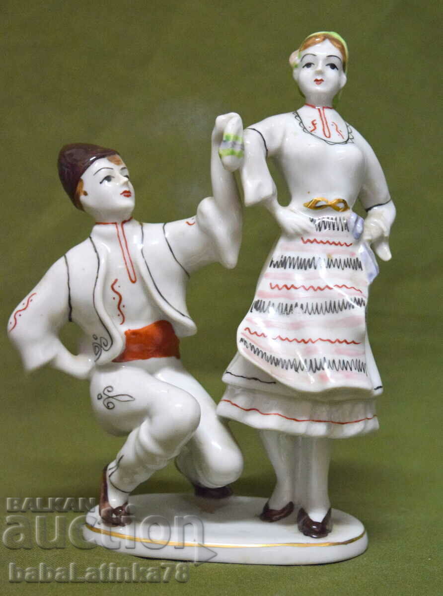 Old ethnic porcelain figurine