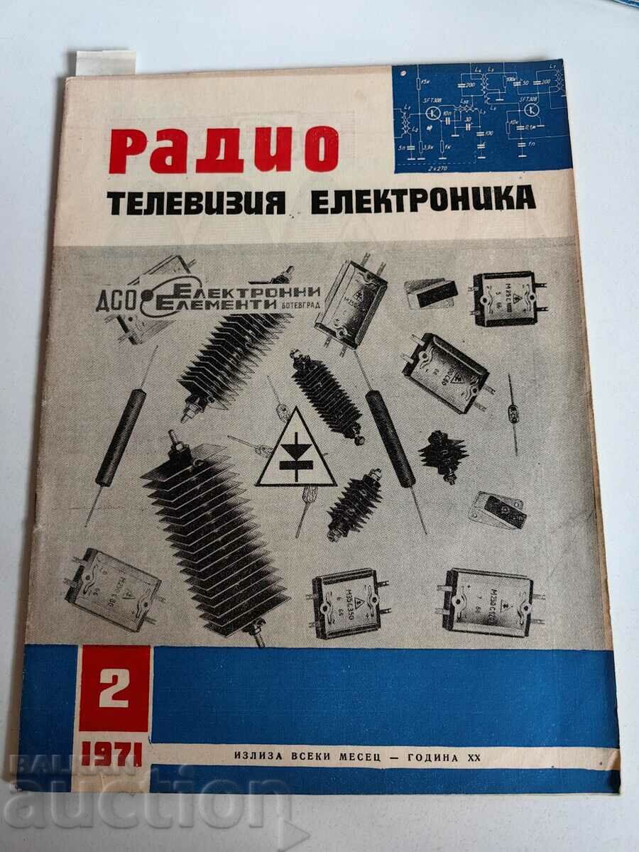 domeniu 1971 REVISTA RADIO TELEVIZIUNE ELECTRONICA