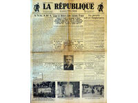 Newspaper: "LA REPUBLIQUE"