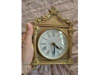 Solid brass desk clock